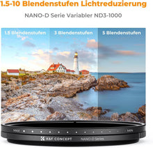 K&F Concept ND Filter 67mm ND3-ND1000 Graufilter