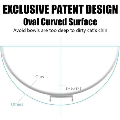 Geneigte Katzennäpfe mit Ständer Doppel-Katzenschalen Set