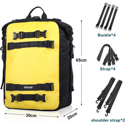 Motorradtasche Rhinowalk 10/20/30L Gelb wasserdicht modulares Design