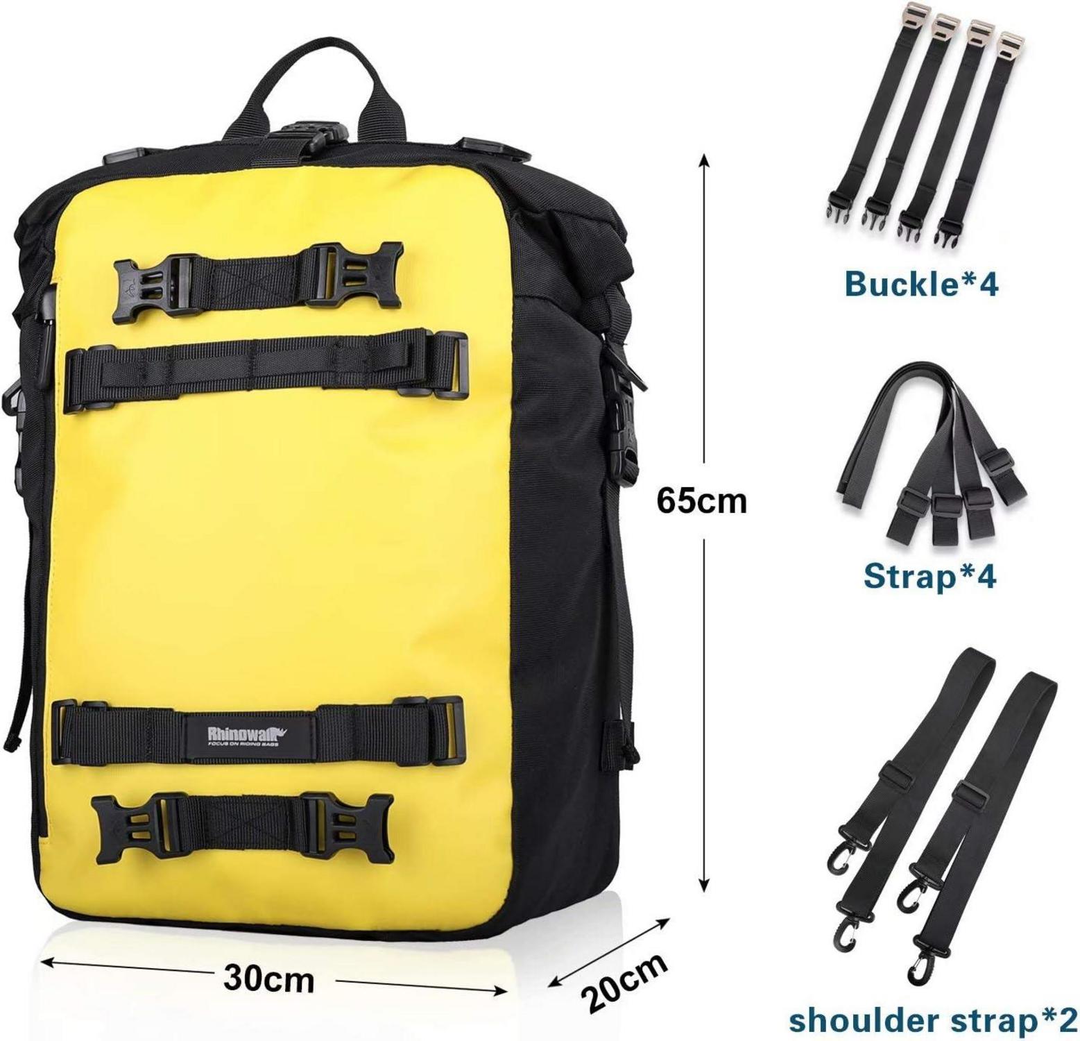 Motorradtasche 30L Gelb wasserdicht Multifunktion Satteltasche