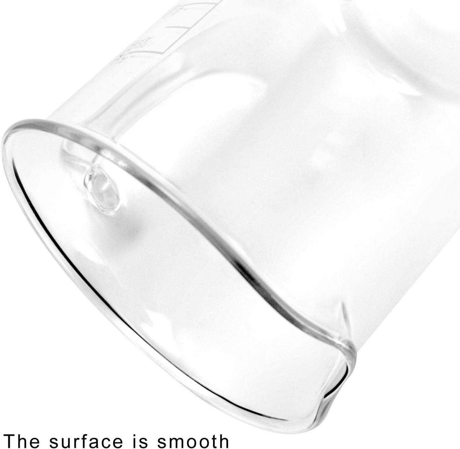 QWORK Borosilikatglas Messbecher 500ml mit Griff - 1 Stück