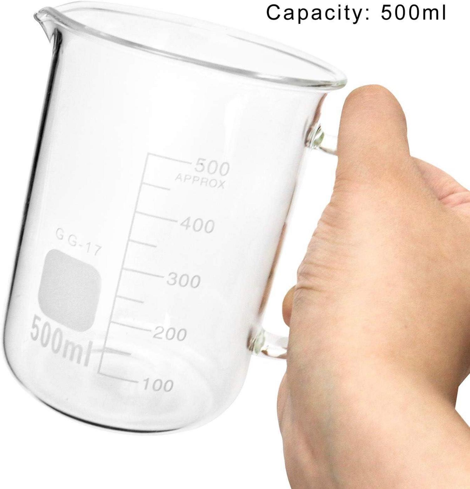 Messbecher Borosilikatglas 500 ml Skala deutlich sichtbar
