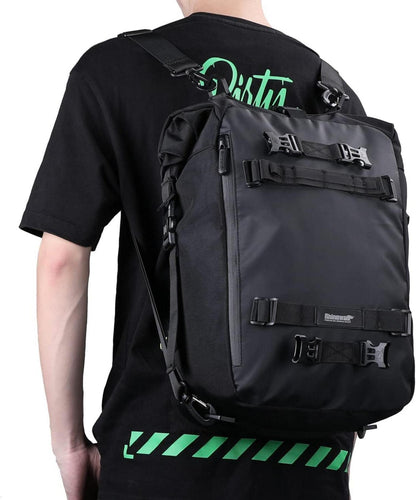 Motorradtasche 20L Schwarz Wasserdicht Multifunktional, Rhinowalk