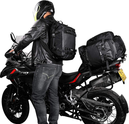 Motorradtasche 20L Schwarz Wasserdicht Multifunktional, Rhinowalk
