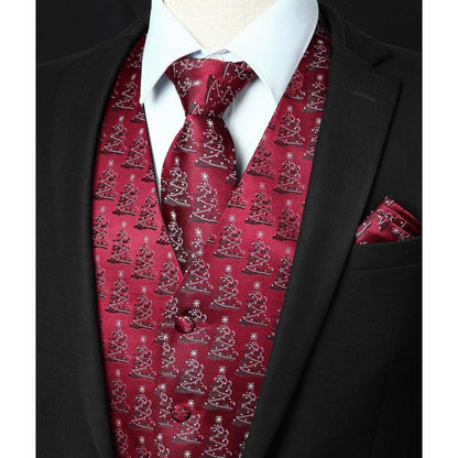 Herren Weihnachts Weste Santa Claus V-Ausschnitt