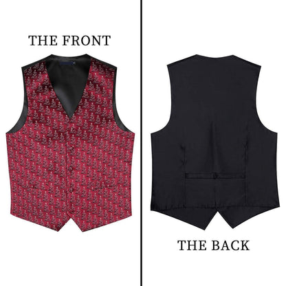 Herren Weihnachts Weste Santa Claus V-Ausschnitt