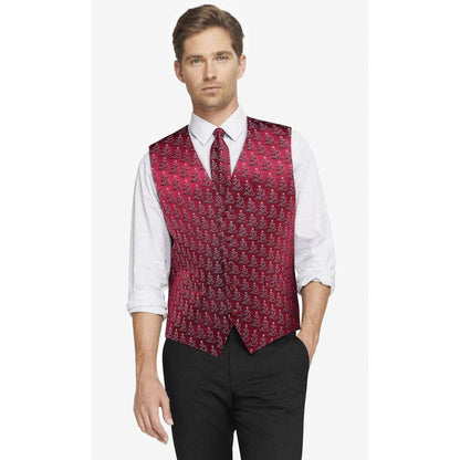 Herren Weihnachts Weste Santa Claus V-Ausschnitt