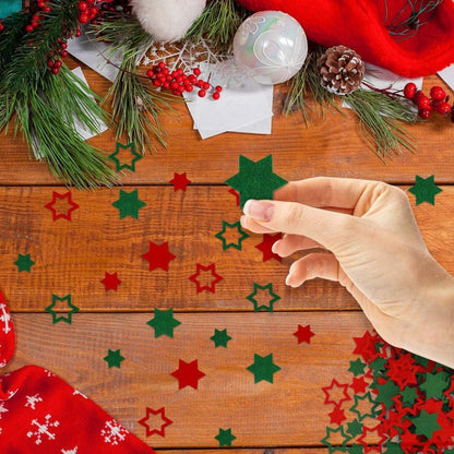 120-teiliges Weihnachtsfilzsterne Set Streudeko Deko DIY