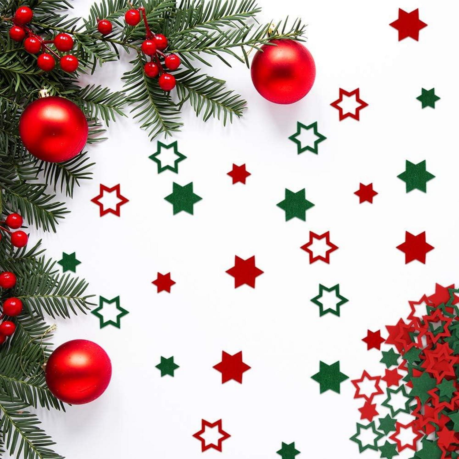 120er Set Filz Weihnachten Sterne Streudeko Deko DIY Basteln