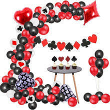 Luftballons Casino Party Dekorationen Set 107-teilig Schwarz Rot