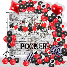 Luftballons Casino Party Dekorationen Schwarz Rot Weiß 107