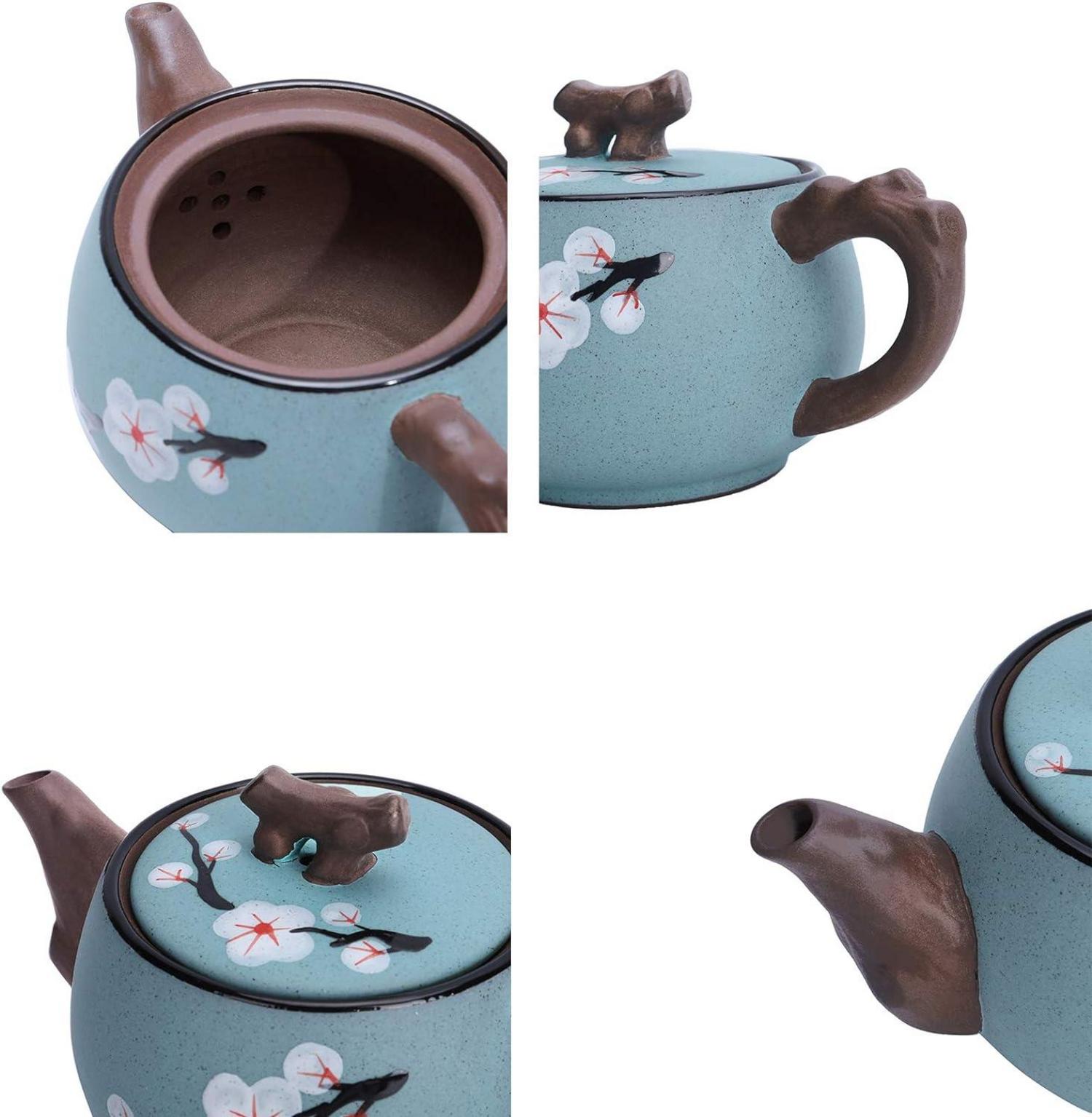 Japanisches Kirschblüten Kung Fu Tee Set Reise Teeservice 6tlg