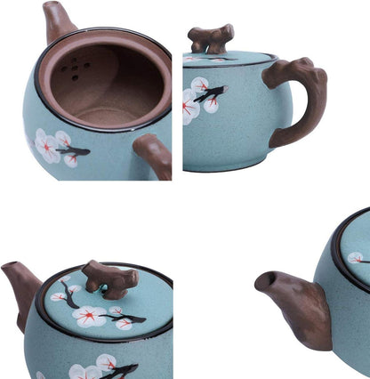 Japanisches Kirschblüten Kung Fu Tee Set Reise Teeservice 6tlg