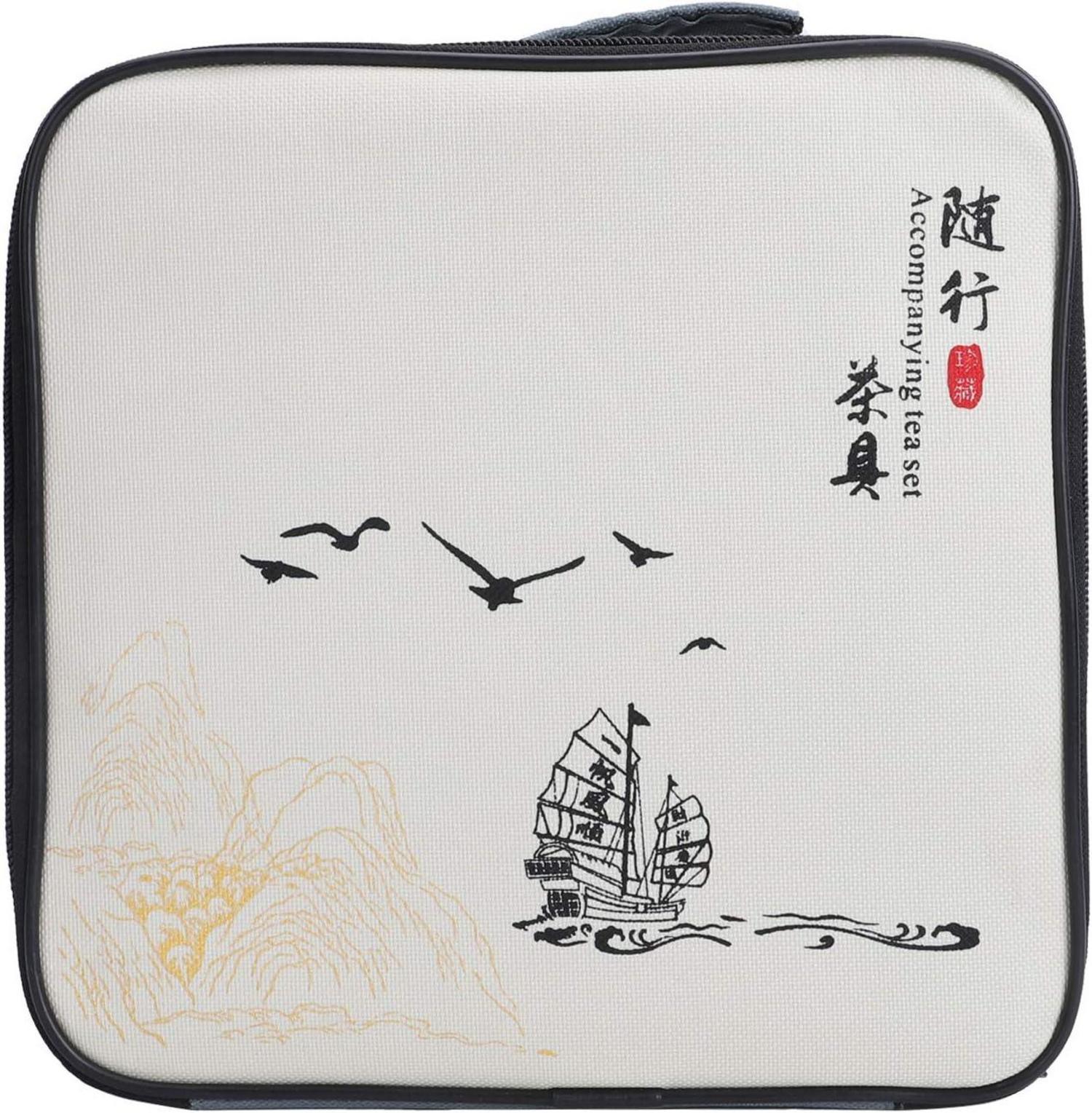 Japanisches Kirschblüten Kung Fu Tee Set Reise Teeservice 6tlg