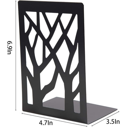 Schwarze Eisen-Buchstützen 4er Set Baumdesign Anti-Rutsch