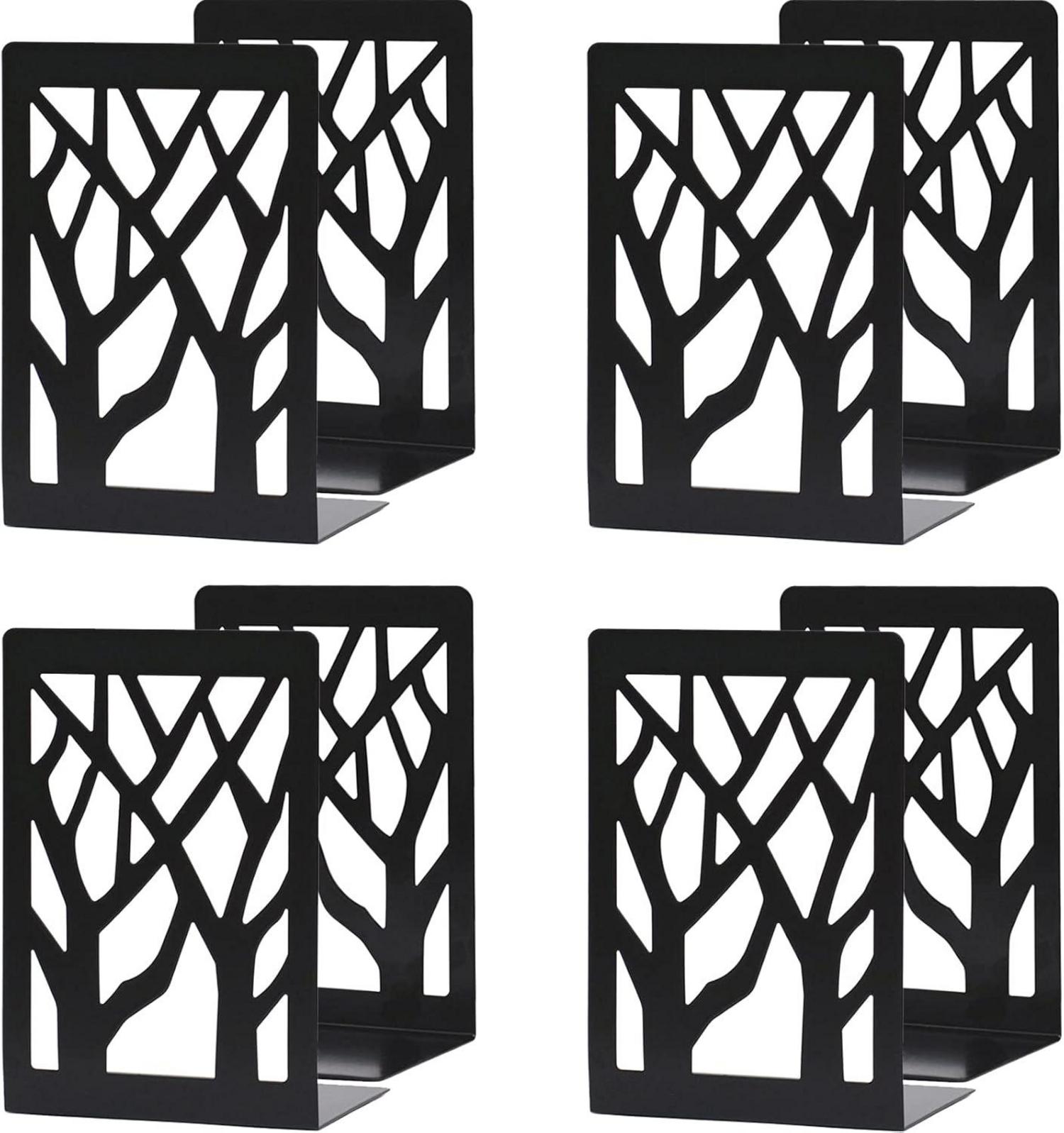 Eisen Buchstütze Set 4 Stk. für Regal Bücher Halter Schwarz