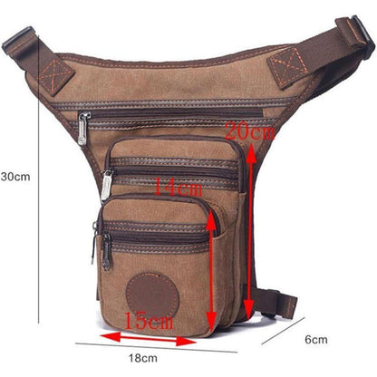 Canvas Motorrad Beintasche – Reitertasche, Hüfttasche, Outdoor