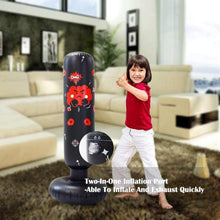 JanTeelGO Boxsack Kinder 120cm Schwarz Standboxsack für