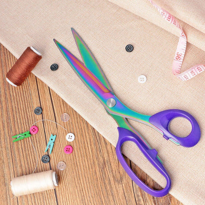 Hochwertige Stoffschere 10 Zoll Schneiderschere titanbeschichtet Lila