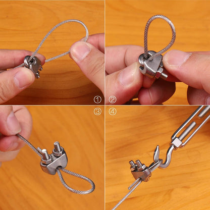 Kabelschloss Drahtseil 2mm 37 Stück Edelstahl 30M Ummantelt