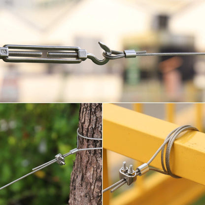 Kabelschloss Drahtseil 2mm 37 Stück Edelstahl 30M Ummantelt