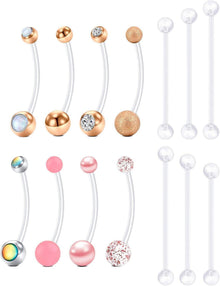 Flexibles Schwangerschaftspiercing Bauchnabelpiercing Bioflex 14G 32mm