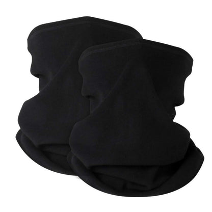 2x Winter Loop Schal Damen Herren Fleece Schlauchschal Schwarz