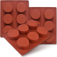 Silikonform 3er Pack Zylinder 6 Mulden 5,1 cm Cupcakes Muffins Kuchen