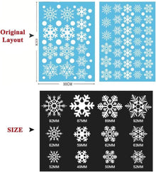 Schneeflocken Fensterbilder Weihnachten PVC Aufkleber