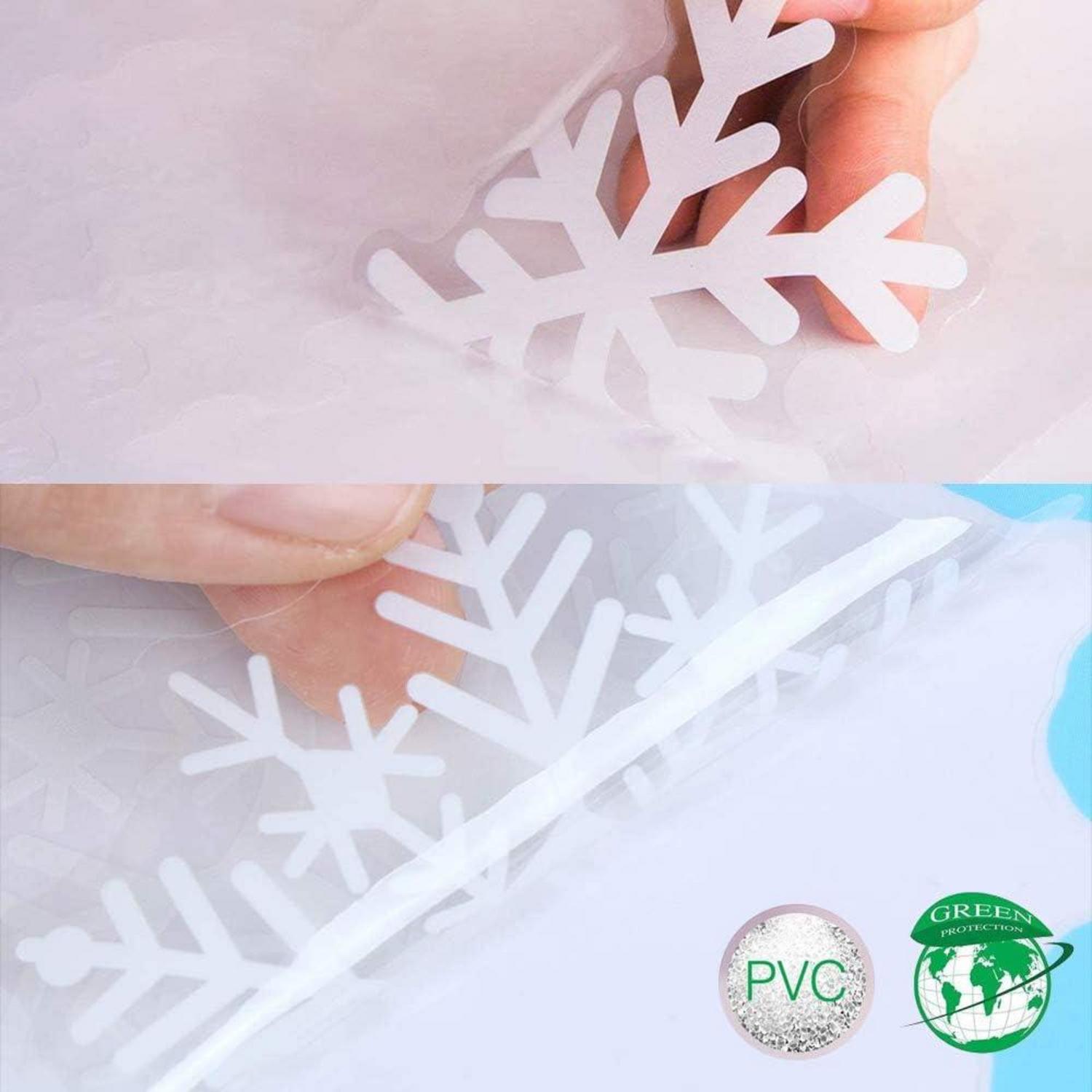 Schneeflocken Fensterbilder Weihnachten Aufkleber PVC selbstklebend