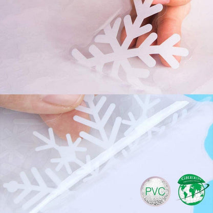 Schneeflocken Fensterbilder Weihnachten Aufkleber PVC selbstklebend