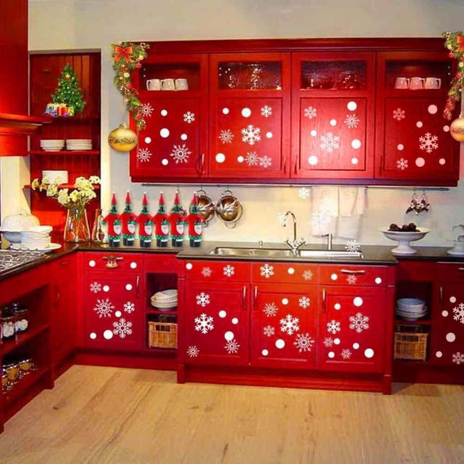 Schneeflocken Fensterbilder Weihnachten Statisch Wiederverwendbar PVC 96