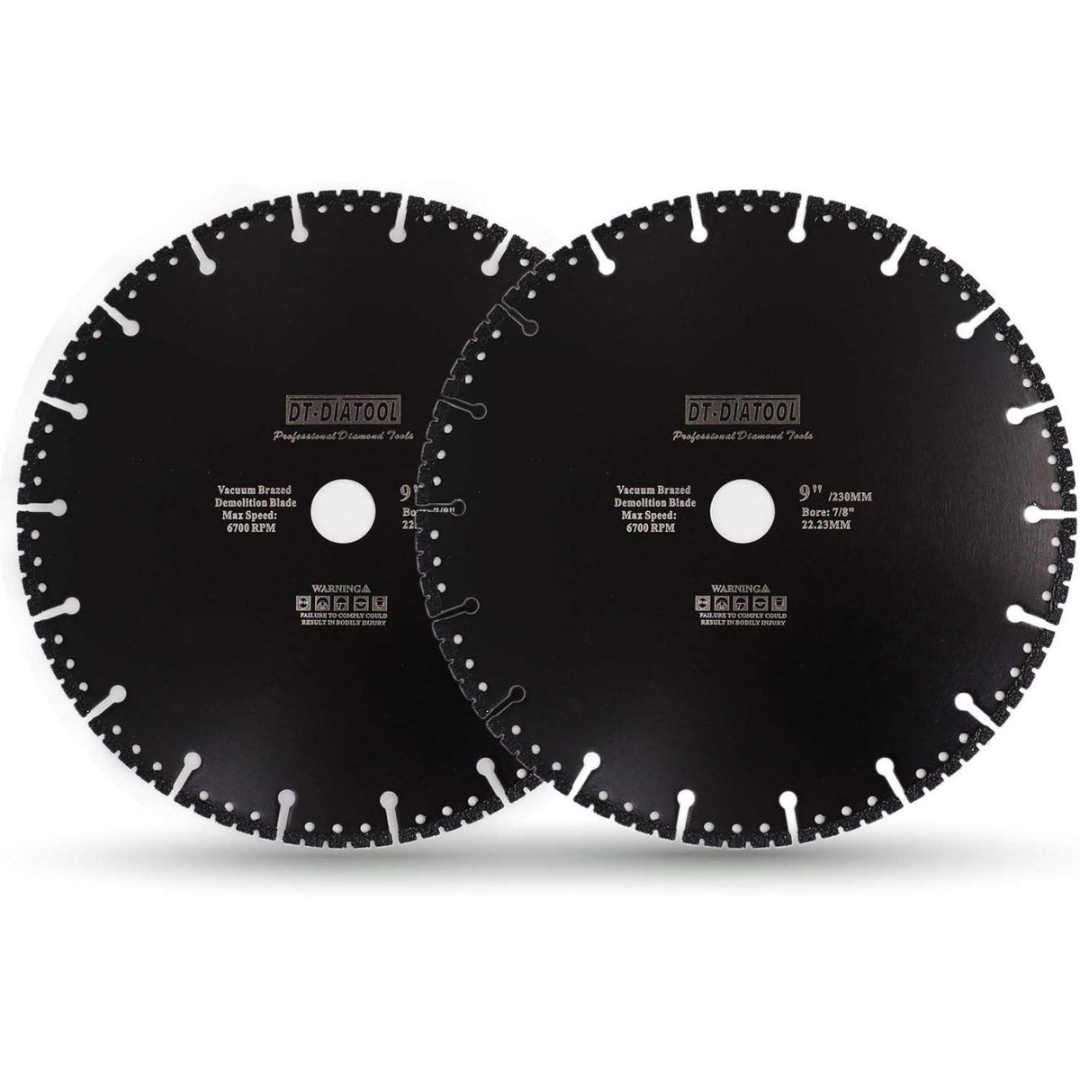 Diamant-Trennscheiben 2er-Set 230mm für Stahlbeton, Metall & mehr