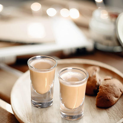 Shotgläser 35ml transparent schwerer Boden Cocktails Wodka Tequila 24er