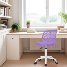 Homy Casa Bürostuhl Ergonomisch Stoffsitz Lila