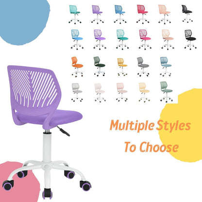 Homy Casa Bürostuhl Ergonomisch Stoffsitz Lila