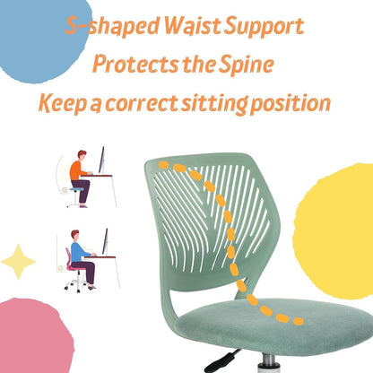 Homy Casa Bürostuhl Ergonomisch Stoffsitz Lila