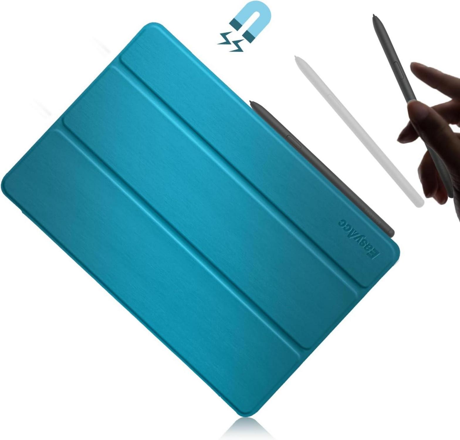 EasyAcc Samsung Galaxy Tab S6 Lite Hülle 10.4 Zoll & Schutzfolie - Pfauenblau