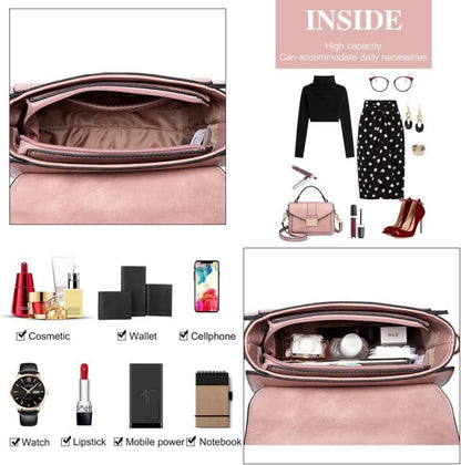 Handtasche Damen Klein Henkeltasche Schultertasche Umhängetasche Pink