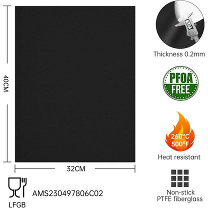 Teflon Grillmatte 5er Set Antihaft Grill Zubehör