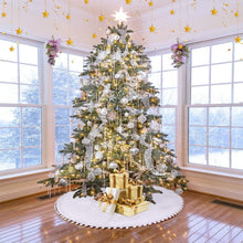Weihnachtsbaumrock Plüsch Christbaumdecke Weiß Groß 122cm