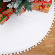 Weihnachtsbaumrock Weiß Plüsch Rund 122 cm Christbaumdecke