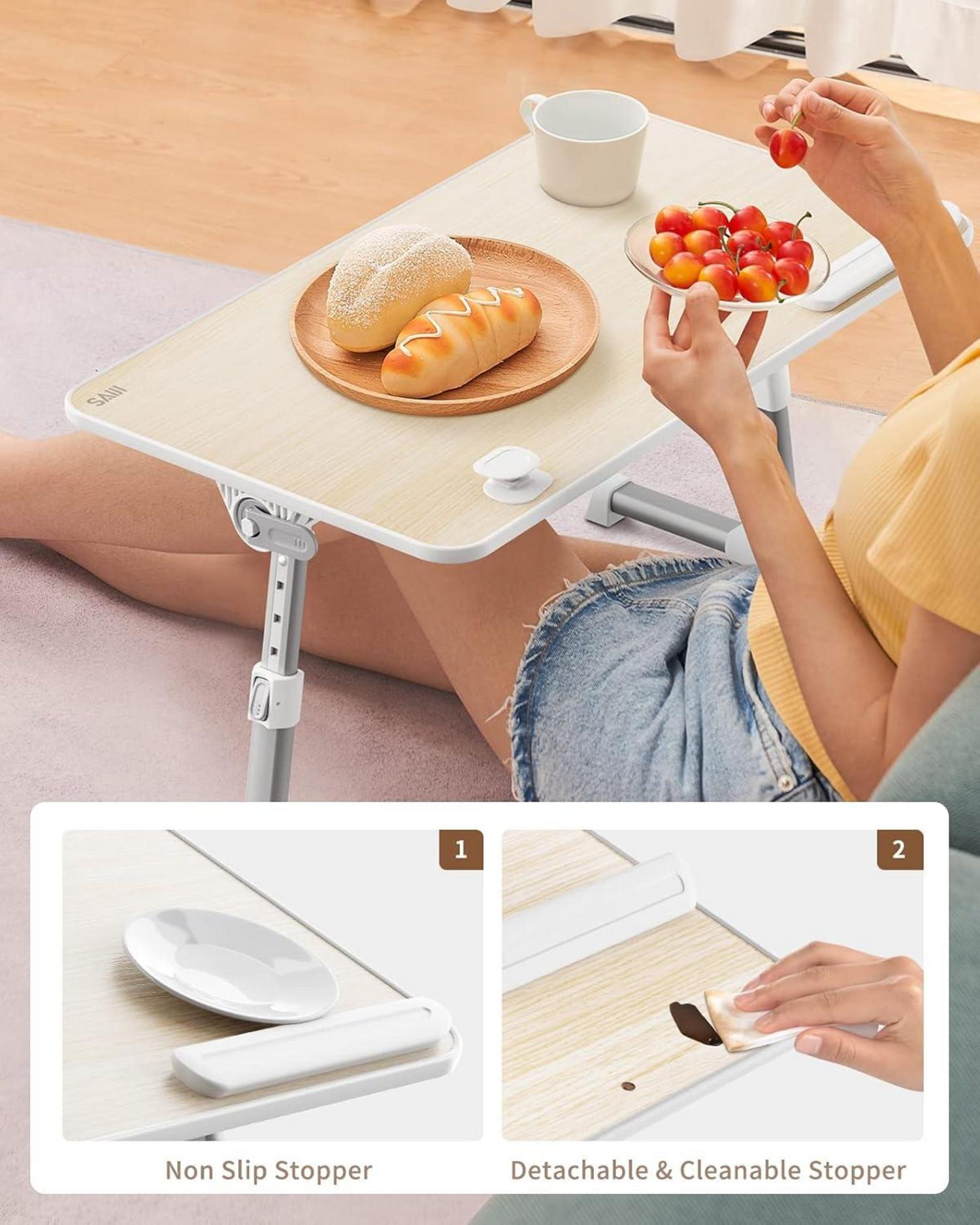 SAIJI Betttisch höhenverstellbar Lapdesk für Sofa Couch