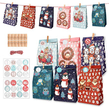 Adventskalender zum Befüllen 2024 groß Papiertüten selber