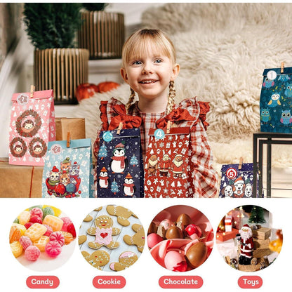 Adventskalender zum Befüllen 2024 groß Papiertüten selber