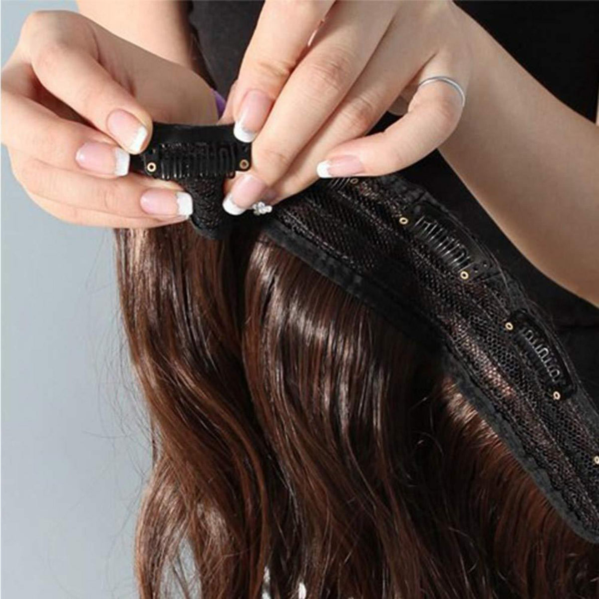 Gewellte Haarverlängerung Dunkelrot 60cm – Clip-in Haarteil