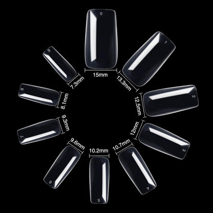 500 Acryl Nagelspitzen Transparent – Falsche Nägel für Maniküre