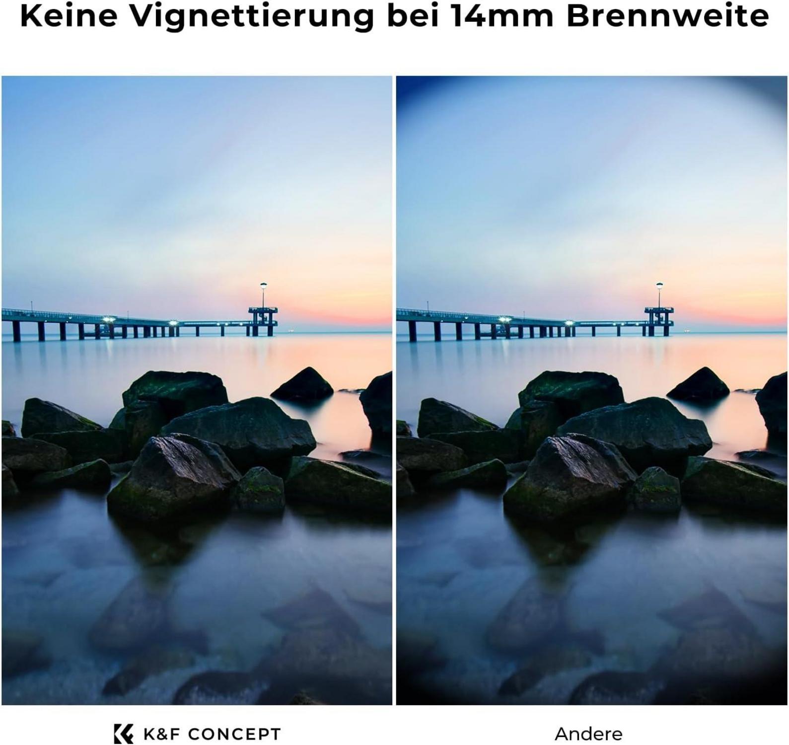 K&F Concept Nano K-Serie ND Filter 55mm Variabler Graufilter ND2-ND2000