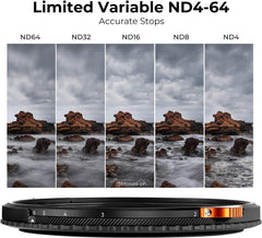 Nano-X PolfilterND Filter 58mm CPL&ND4-ND64 2-in-1 multifunktionaler Graufilter