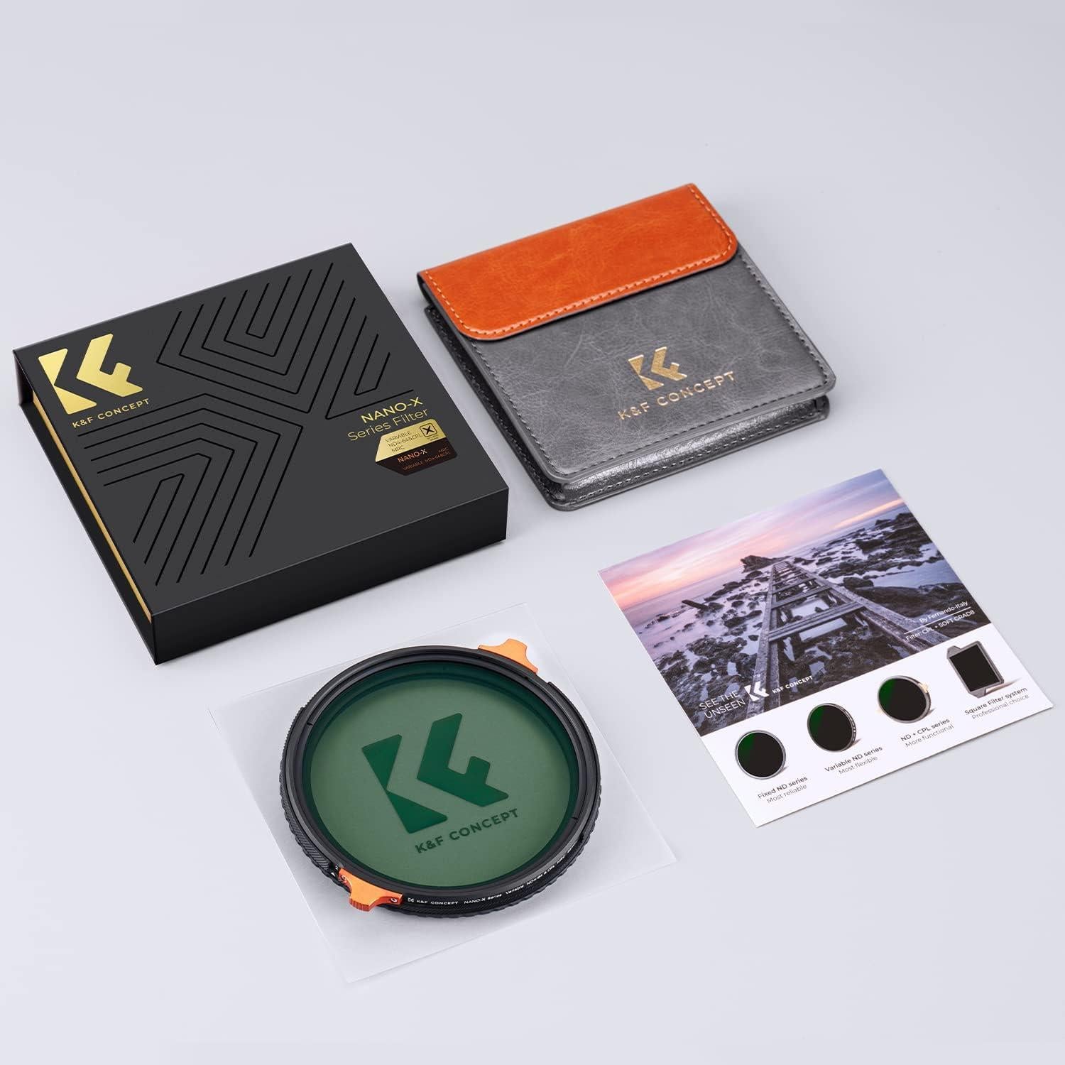 Nano-X PolfilterND Filter 58mm CPL&ND4-ND64 2-in-1 multifunktionaler Graufilter